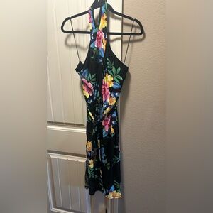 Ralph Lauren Pink and Yellow One Shoulder Sundress